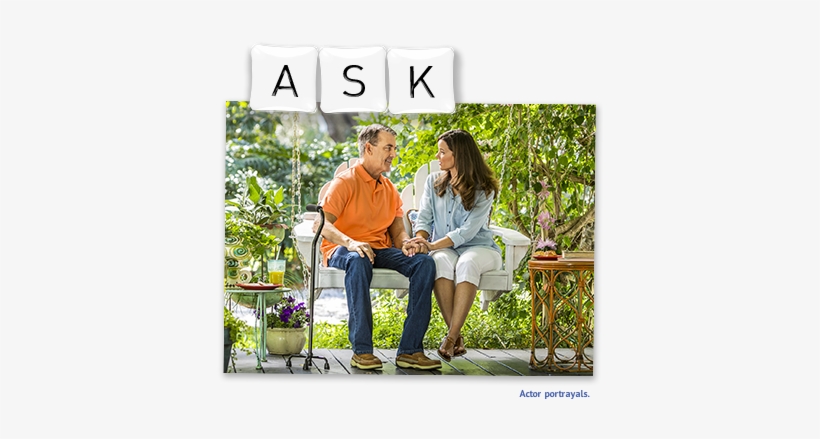 Photo Of Couple On Bench - Question, transparent png download