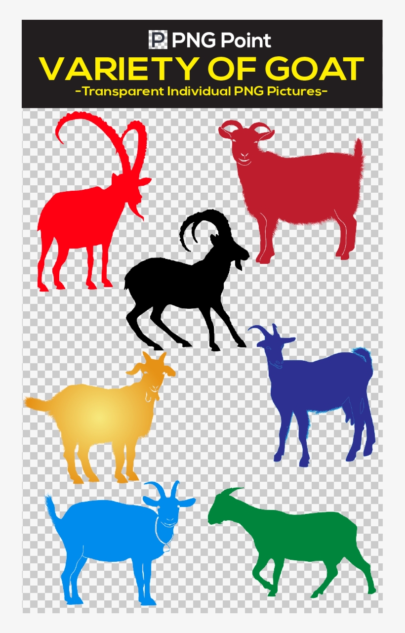Silhouettes Images, Icons And Clip Arts Of Variety - Goat, transparent png download