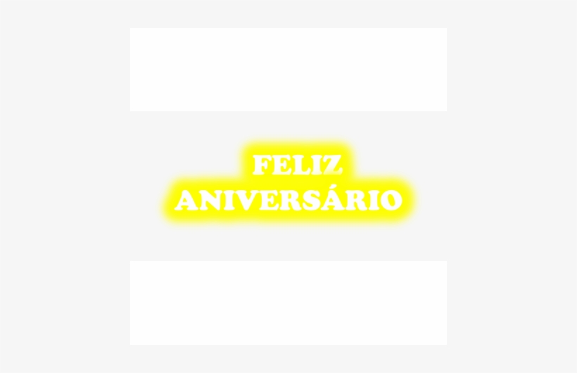 Faixa Feliz Aniversario Eva Amarelo E Branco Lojas - Amarelo Feliz Aniversario Png, transparent png download