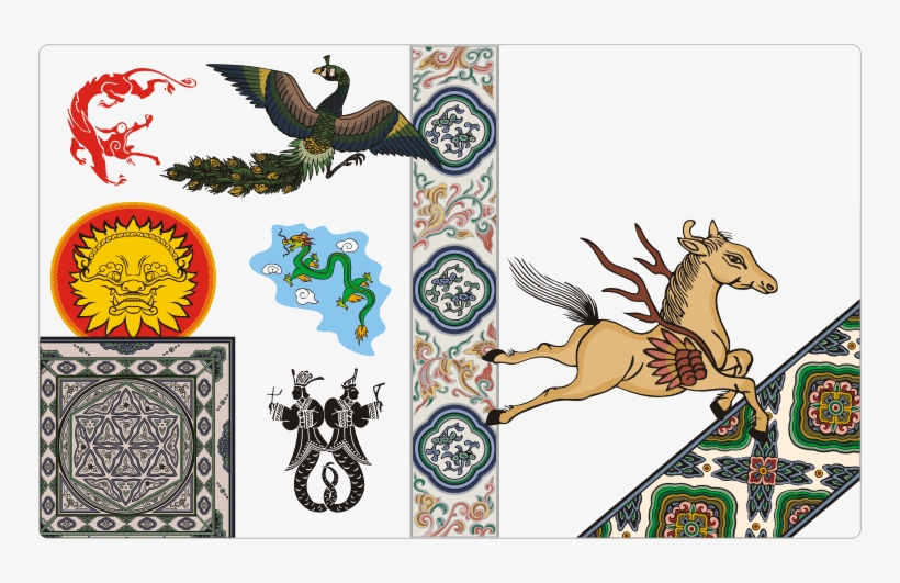 Chinese Designs And Ornaments - Fuxi & Nuwa Large Wall Clock, transparent png download