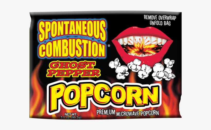 Spontaneous Combustion Ghost Pepper Popcorn - Ass Kickin Ak847 3.5 Oz Sriracha Microwave Popcorn, transparent png download