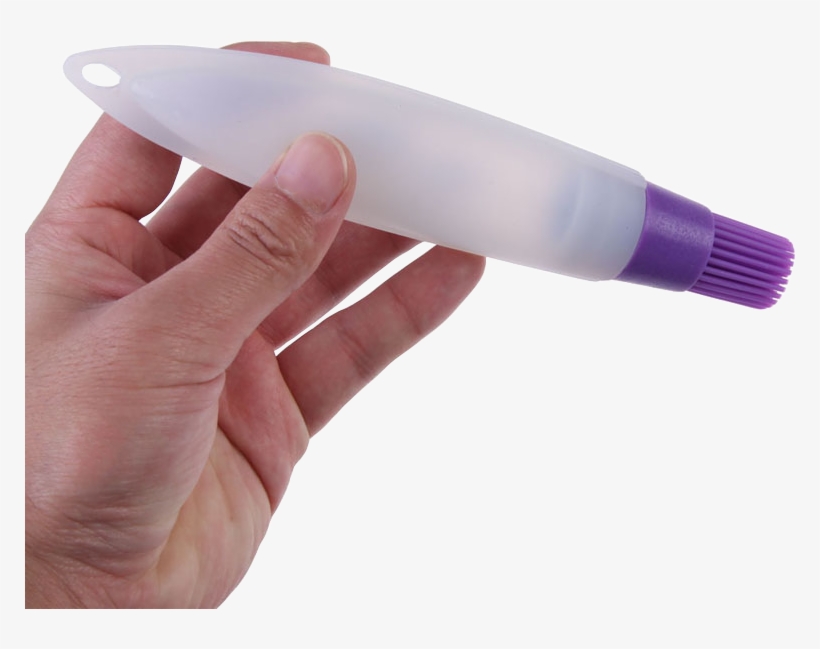 1pcs Silicone Oil Pen Brush Liquid Bbq Utensil Basting - Brush Kitchen With Container Liquid, transparent png download