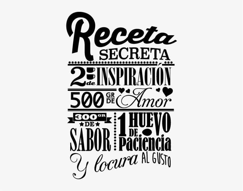 Vinilo Decorativo Cocina Receta Secreta - Secret To Life Throw Blanket, transparent png download