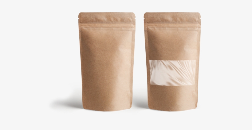 Kraft Stand Up Re Sealable Pouches Are A Perfect Answer - Stand Up Pouch Brown, transparent png download
