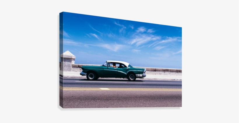 Old School Car Canvas Print - Cuba, transparent png download