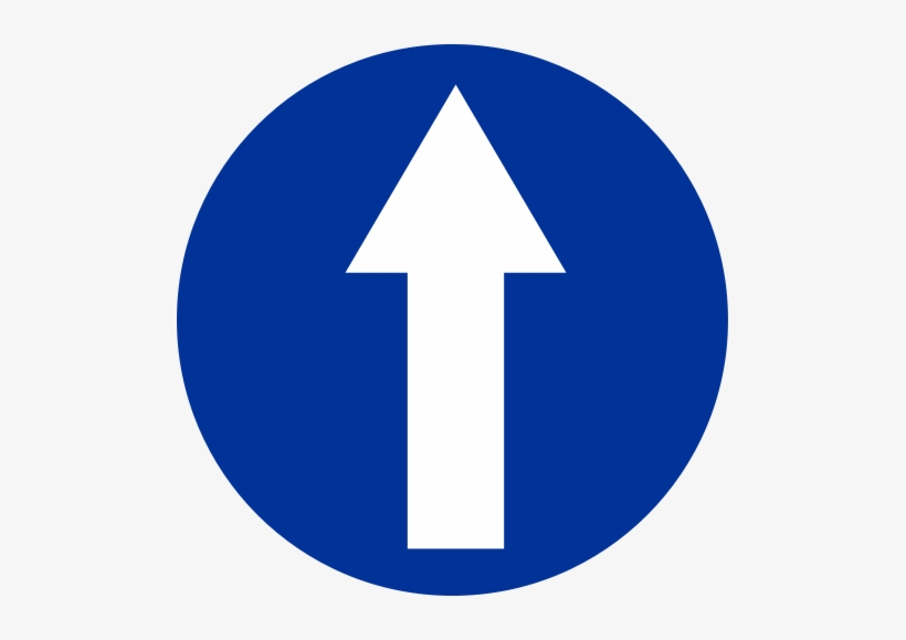 Arrow Going Up - Znak Nakazu Jazdy Na Wprost, transparent png download