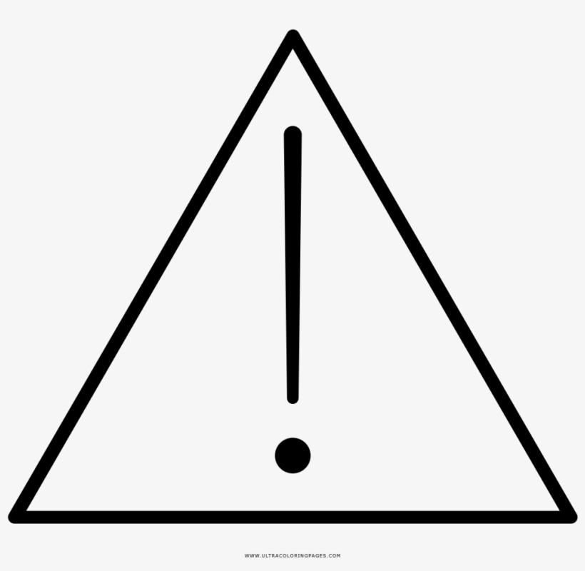Alerta Página Para Colorear - Triangle, transparent png download