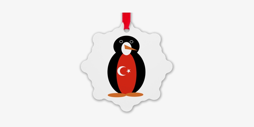 Turkish Flag Penguin Ornament - Flag, transparent png download