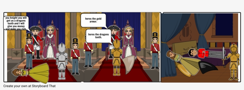 The Knight Who Got A Gold Armor - Cartoon, transparent png download