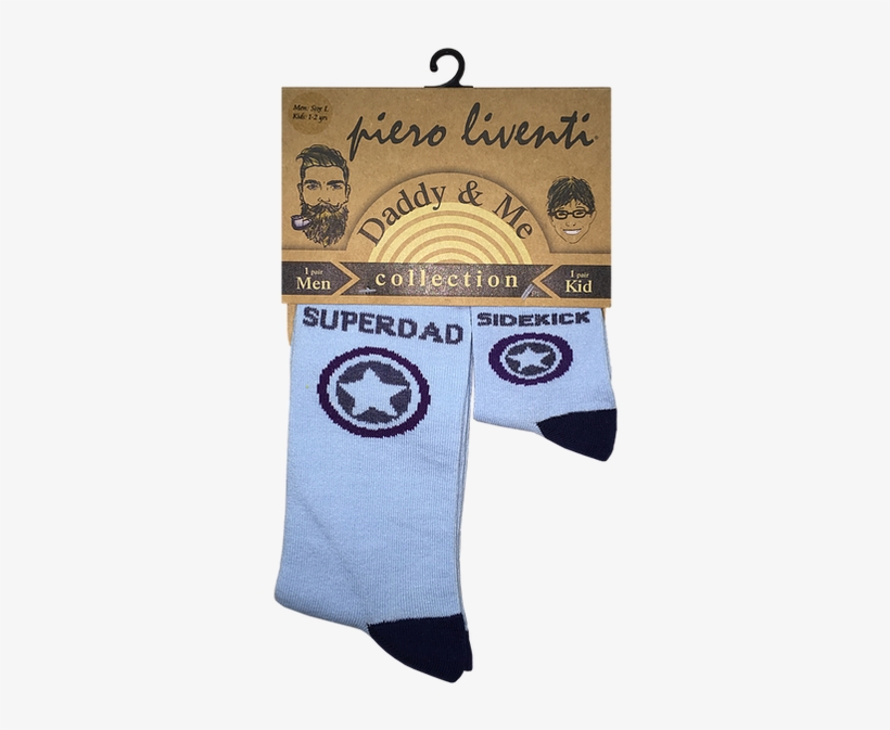 Daddy & Me Superdad And Sidekick Adult Sock Size L - Piero Liventi Daddy E Me Master E Apprentice Sock Set, transparent png download