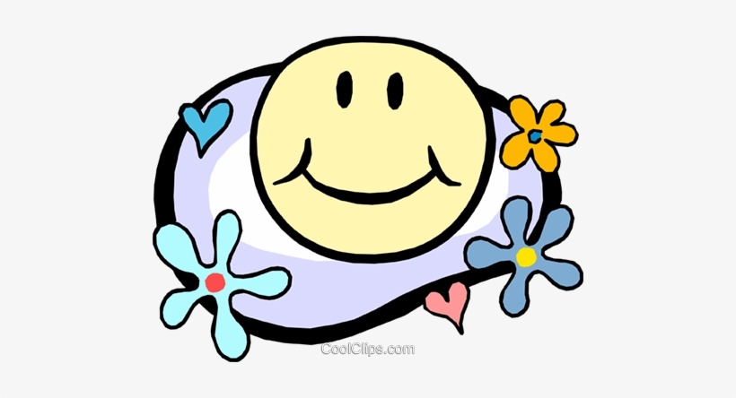 Happy Face In Flower Power Motif Royalty Free Vector - Love And Be Holder With Smiley Face Quotes, transparent png download