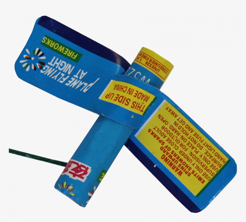 Small Plane Flying At Night - Label, transparent png download