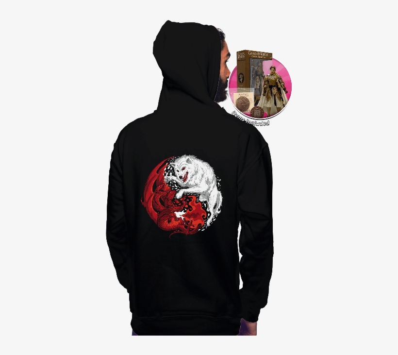 White Walker Winter Has Come Bundle - Dragon And Wolf Unisex T-shirts, transparent png download