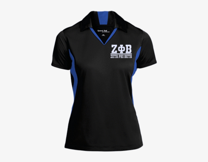 Zeta Phi Beta Ladies Colorblock Performance Polo - Charles Darwin University Nursing, transparent png download