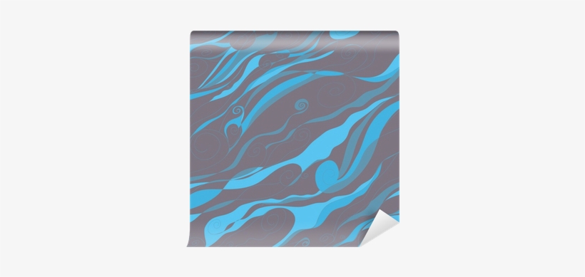 Vector Seamless Abstract Pattern, Waves Wall Mural - Painting, transparent png download