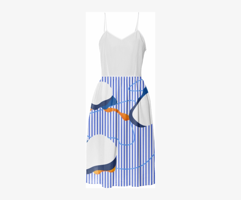 Blue Stripe Summer Dress $125 - Pattern, transparent png download