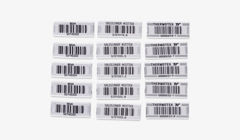 Sew-on Woven Barcode Labels - Barcode, transparent png download