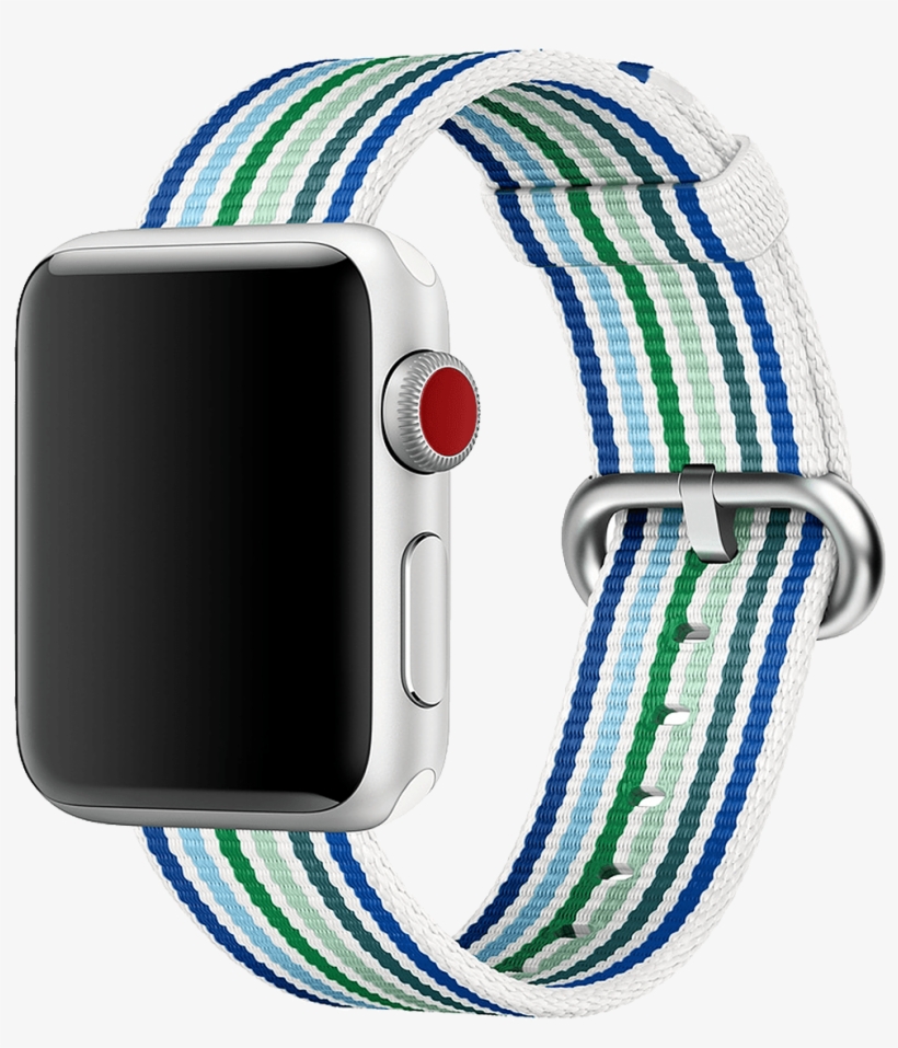 38mm Blue Stripe Woven Nylon - Apple 38mm Woven Nylon Band, transparent png download