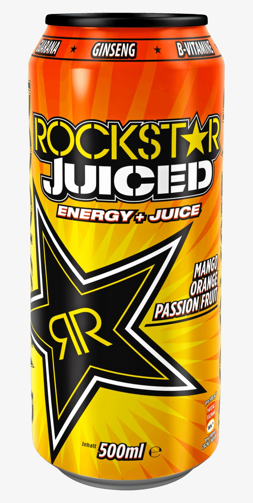 Rockstar Juiced Energy Juice Mango Orange Passion Fruit - Rockstar Juiced Mango, transparent png download
