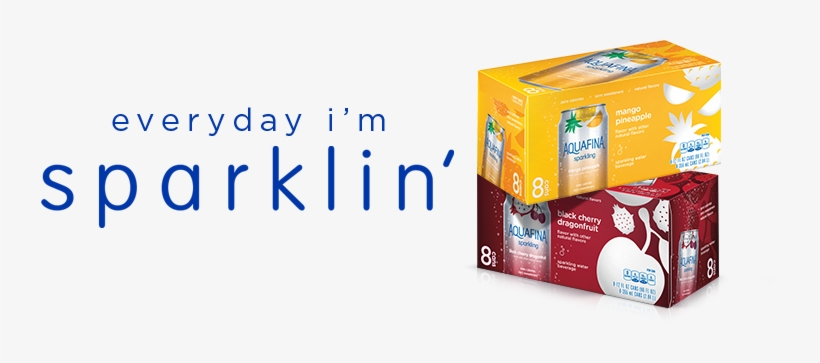 Aquafina Sparkling Sparkling Water Beverage, Black, transparent png download
