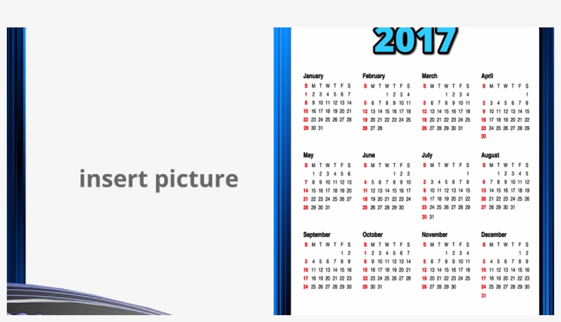 Calendar Blue Stripe 2017 Png Frame - Custom Magnet 5.5" X 5.5" Round Corners 20 Mil, transparent png download