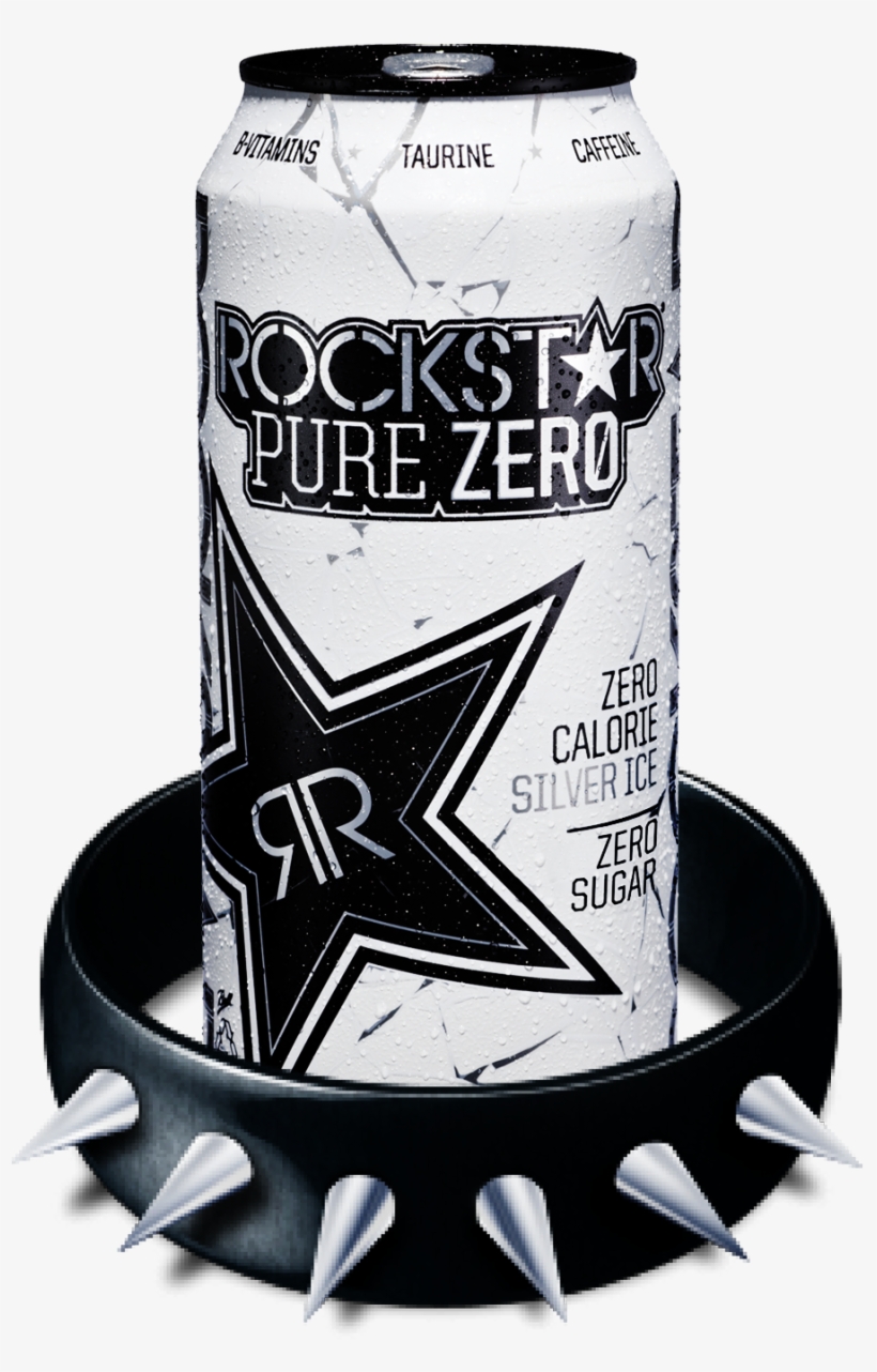 Rockstar Energy Rockstar Energy Drink Energy Drinks - Rockstar Pure Zero Silver Ice Energy Drink 16 Oz Cans, transparent png download