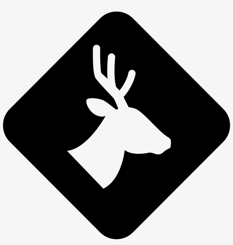 Wild Animals Sign Filled Icon - Deer, transparent png download