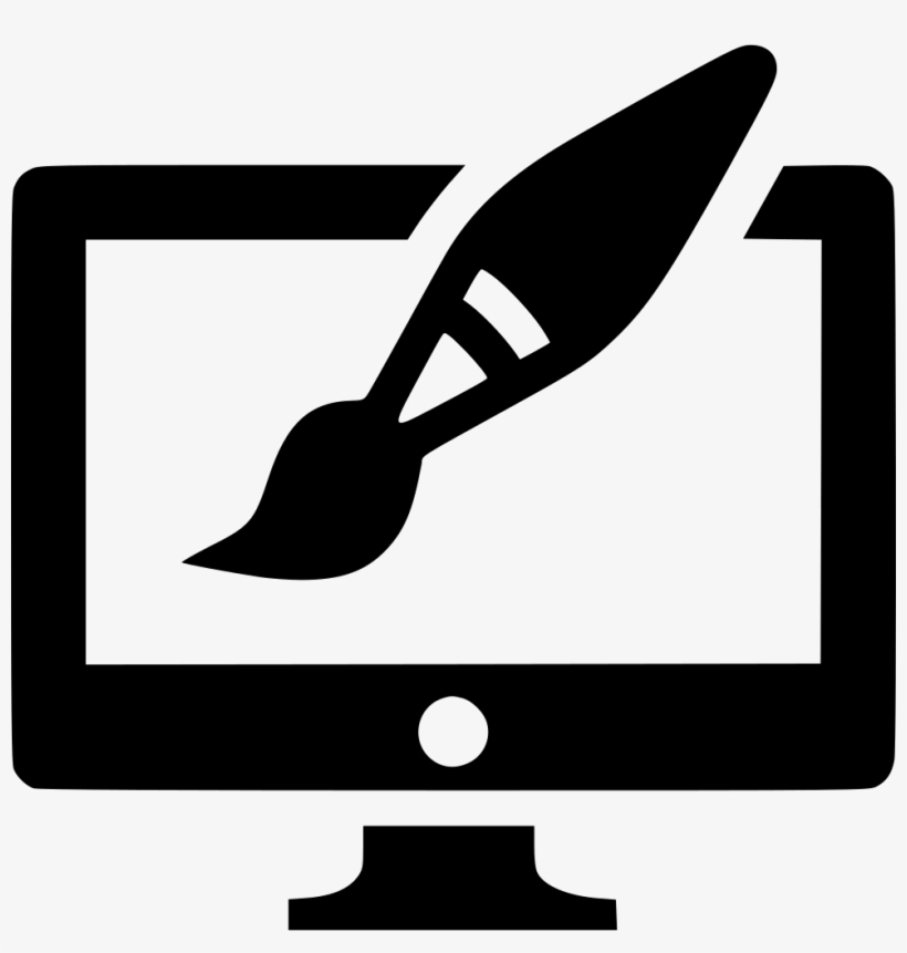 Monitor Art Painting Comments - Design, transparent png download