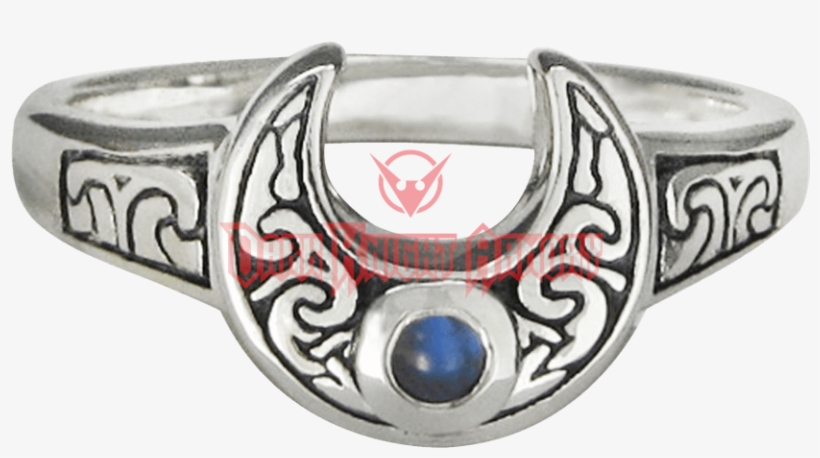 Dark Knight Armoury - Sterling Silver Horned Moon Ring - Amethyst Gemstone, transparent png download