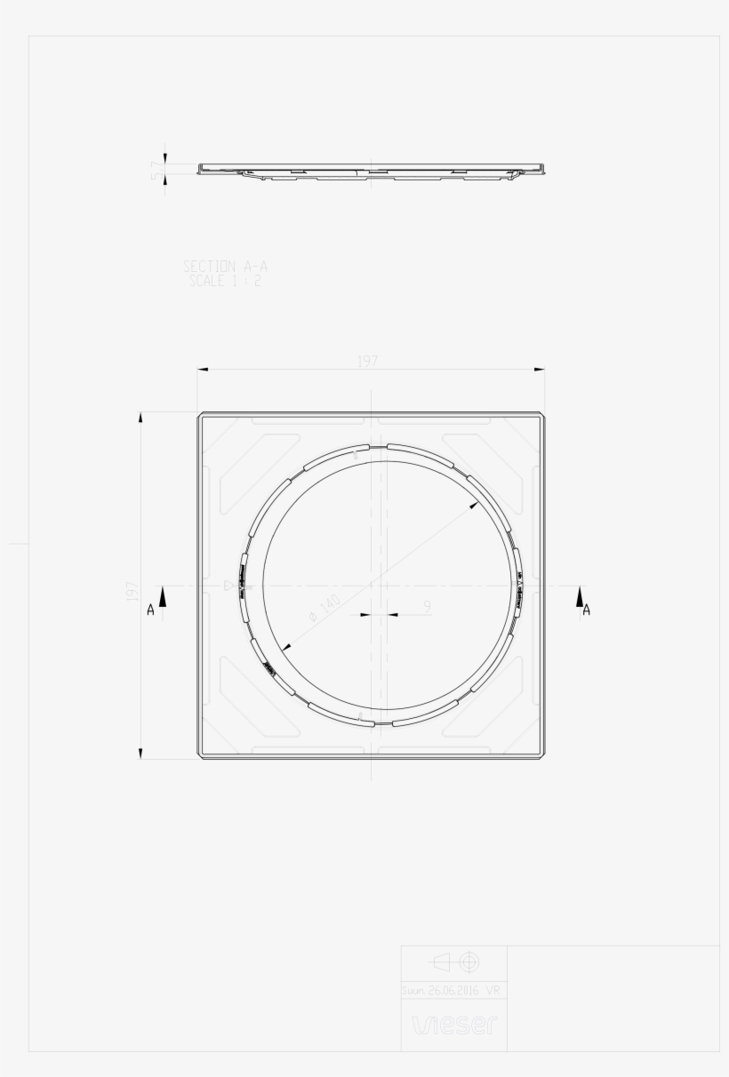 Vieser Modern Frost With Adjustable Stainless Steel - Circle, transparent png download