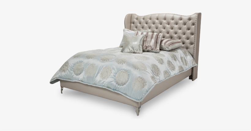 Hollywood Loft Frost White Queen Upholstered Bed - Hollywood Loft Frost Bed, transparent png download