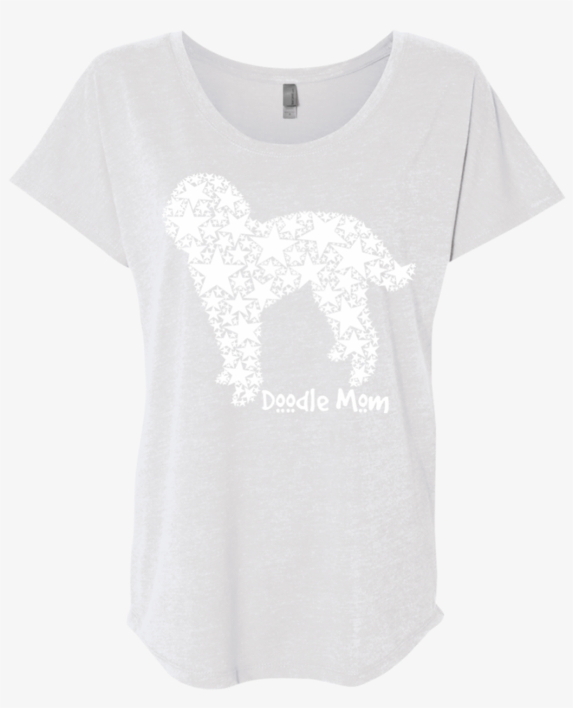 Doodle Stars Ladies' Triblend Dolman Sleeve - Spanish Water Dog, transparent png download