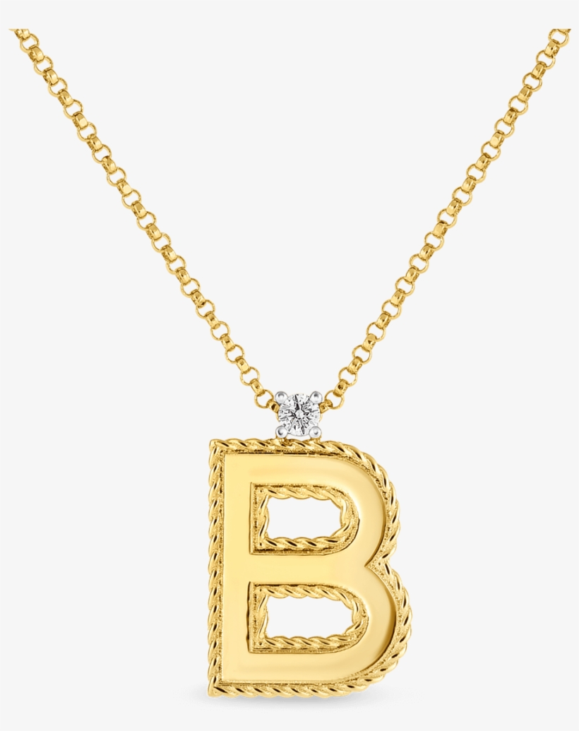 Roberto Coin 18k Yellow Gold Block Letter Pendant - Letter A Pendant Gold Block, transparent png download