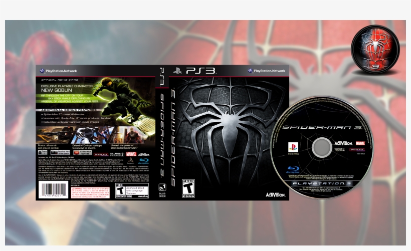 Spider Man 3 Ps3 Download - Spider Skin Sticker Ps3 Playstation 3 Super Slim With, transparent png download
