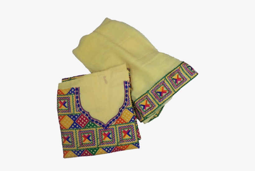 Printed Multicolor Phulkari Suit - Stitch, transparent png download