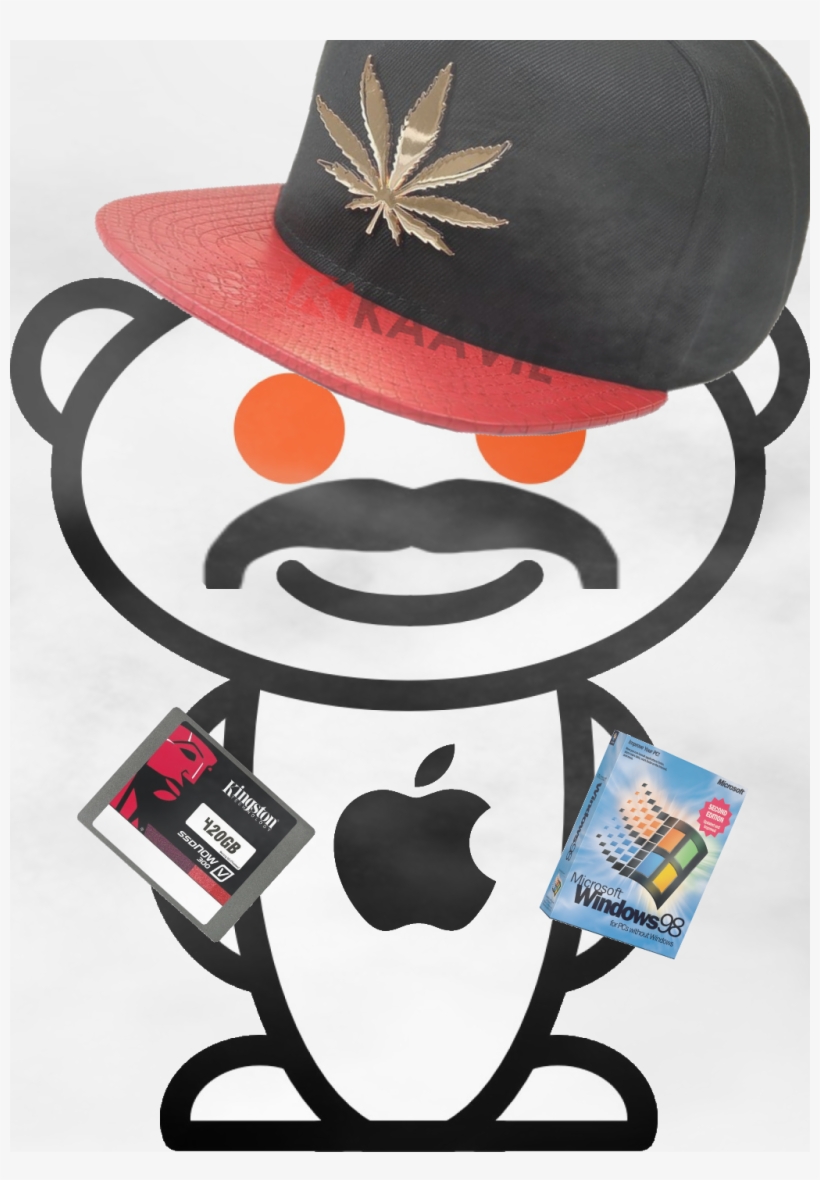 A Custom Reddit Alien For The Subreddit - Microsoft Windows 98 - 1 User, transparent png download