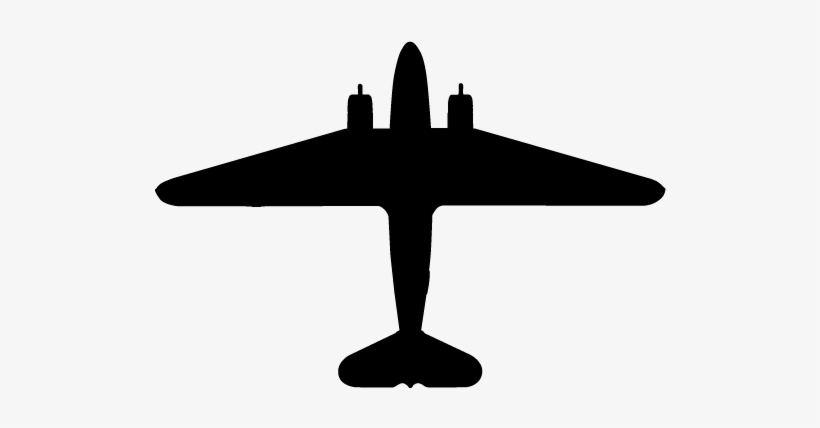 Top View Wingspan - Vietnam War Plane Silhouette, transparent png download