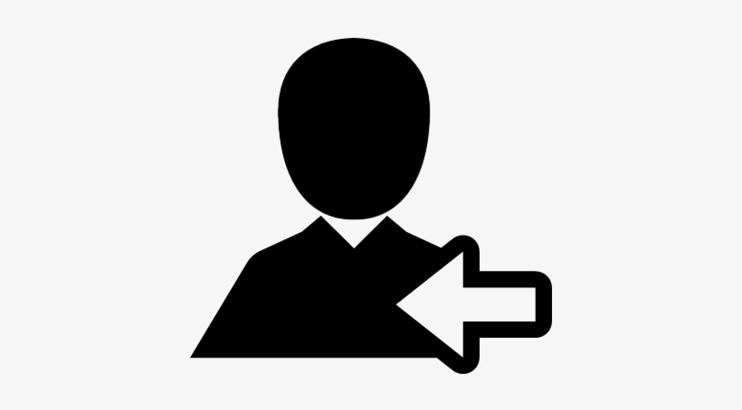 Back Left Arrow And Man Symbol Vector - Icon, transparent png download