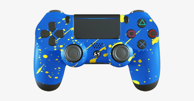 Sharq Splatter Blue-yellow - Manette De Ps4 Fortnite, transparent png download