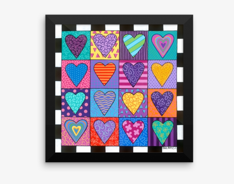 Modern Art - Prestige Art Studios 16 Heart Graphic Art, Purple, transparent png download
