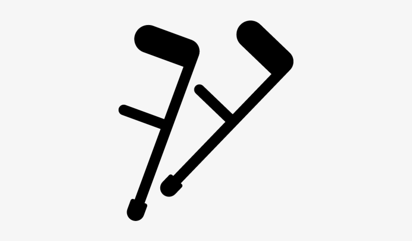 Two Crutch Vector - Muletas Icono Png, transparent png download