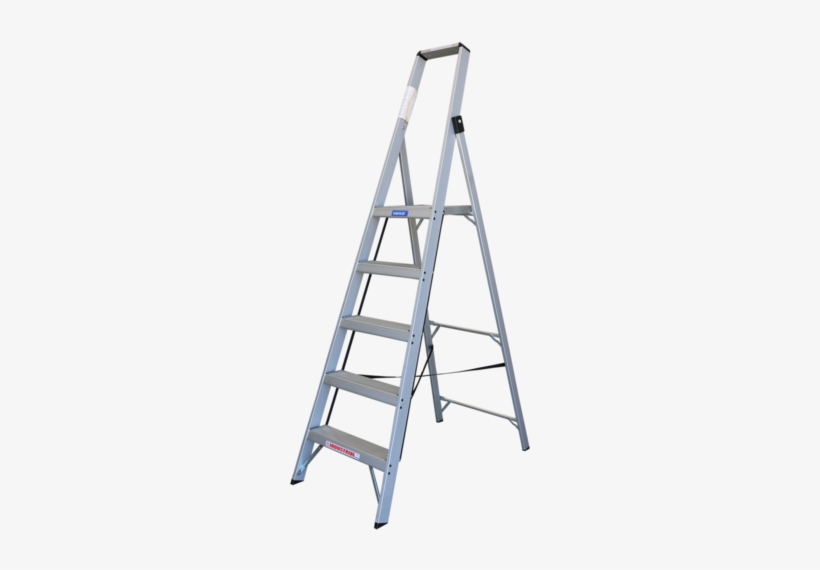 Aluminium Platform Ladder - Indalex Tradesman 5 Step Aluminium Platform Ladder, transparent png download