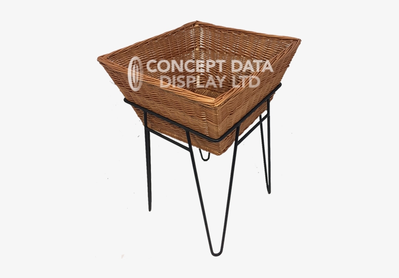 Single Wicker Basket Stand - Single Wicker Basket, transparent png download