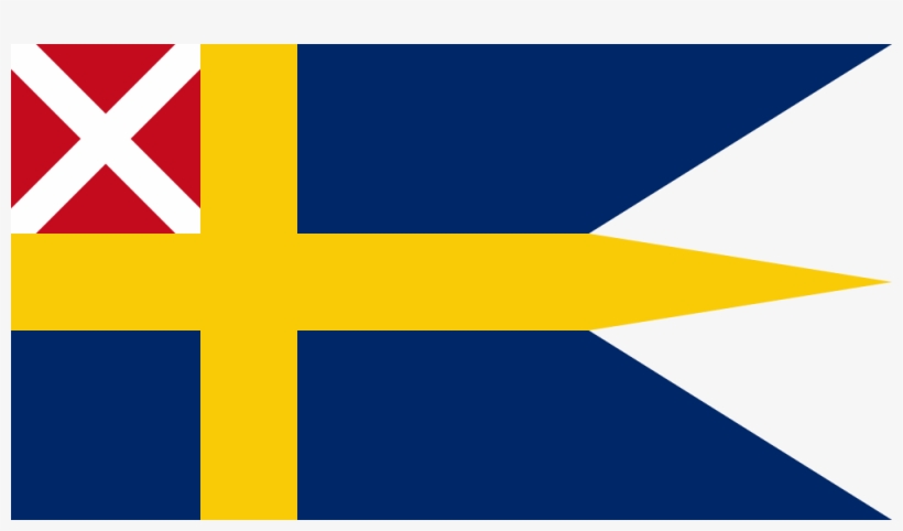 Swedish And Norwegian Naval Ensign - Norwegian Naval Ensign, transparent png download