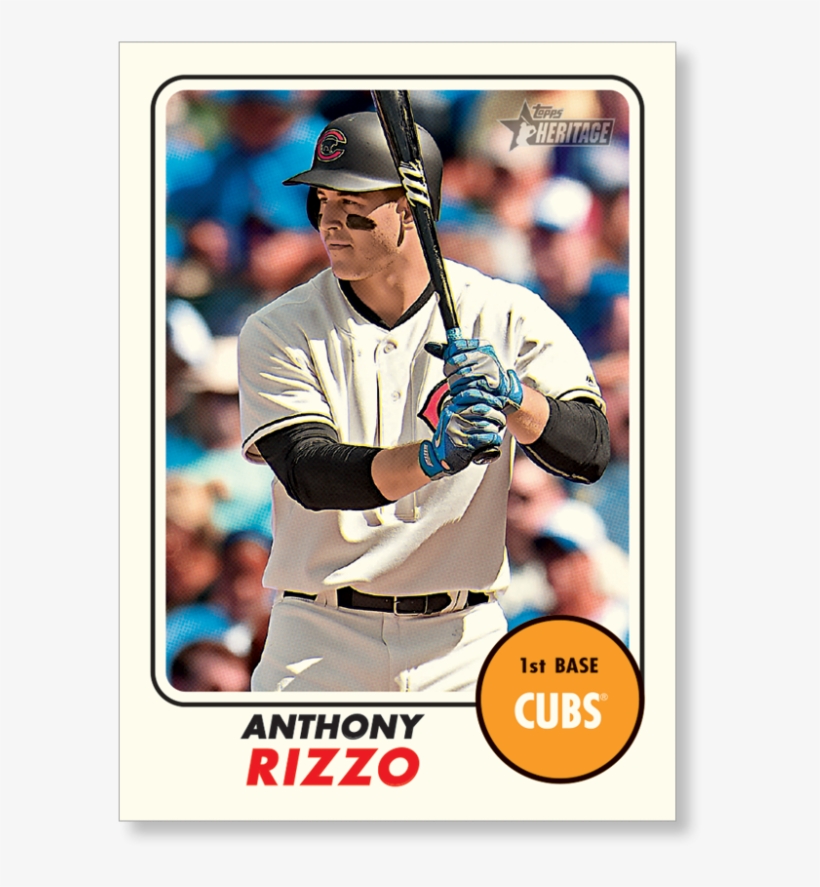 Anthony Rizzo Topps Heritage Baseball Throwback Uniform - College Baseball, transparent png download
