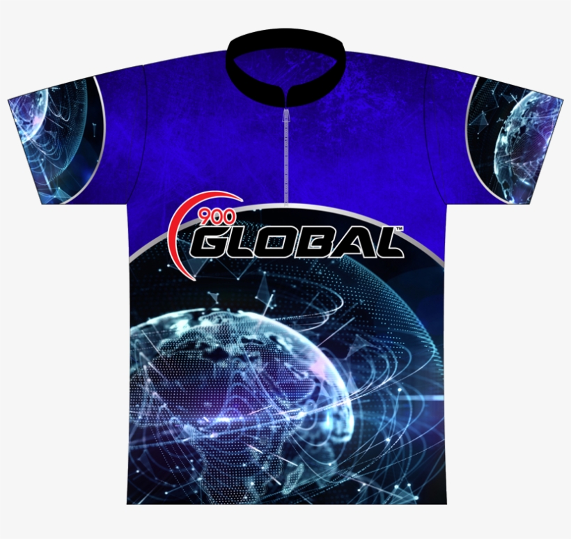 900 Global Planet Grid Dye Sublimated Jersey - Global Bowling Shirt, transparent png download