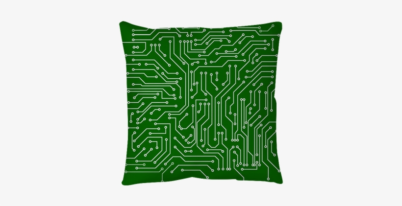 Circuit Board Vector Background Throw Pillow • Pixers® - Vector Graphics, transparent png download