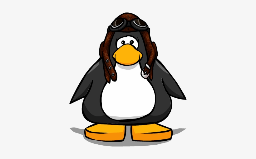 Pilot Cap On A Player Card - Penguin From Club Penguin, transparent png download