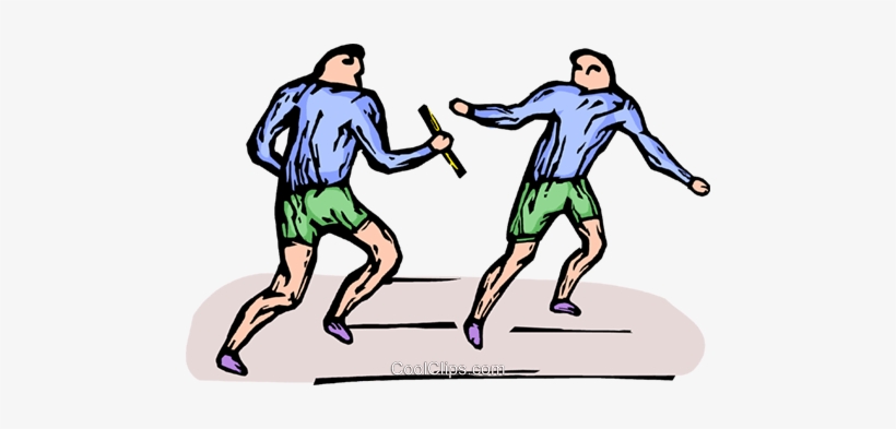 Relay Runners Royalty Free Vector Clip Art Illustration, transparent png download