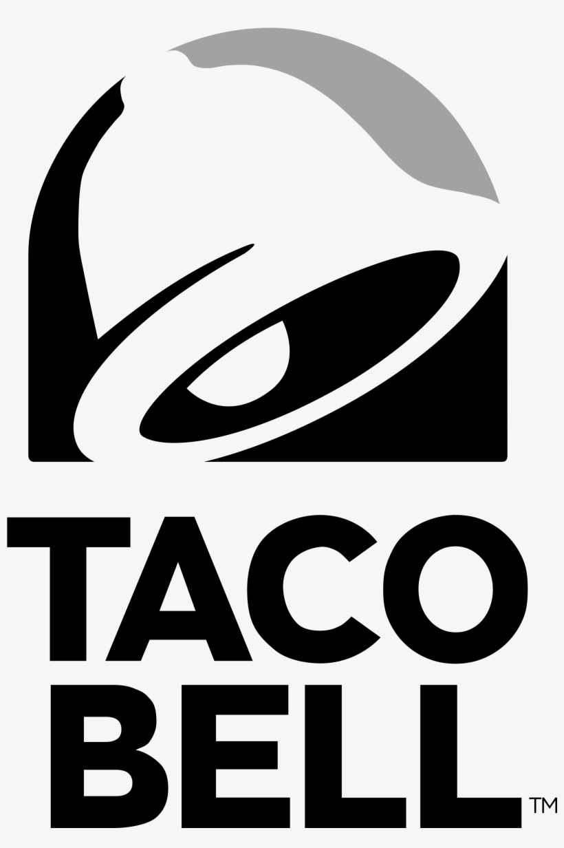Taco Bell Logo Black And White - Taco Bell, transparent png download